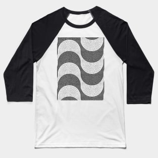 Lisbon Rossio Portuguese cobblestone inspiration II // pattern // horizontal waves white and grey Baseball T-Shirt